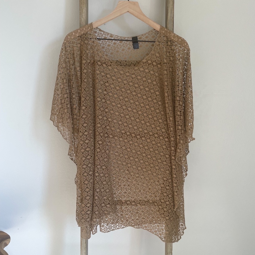Crochet poncho coverup